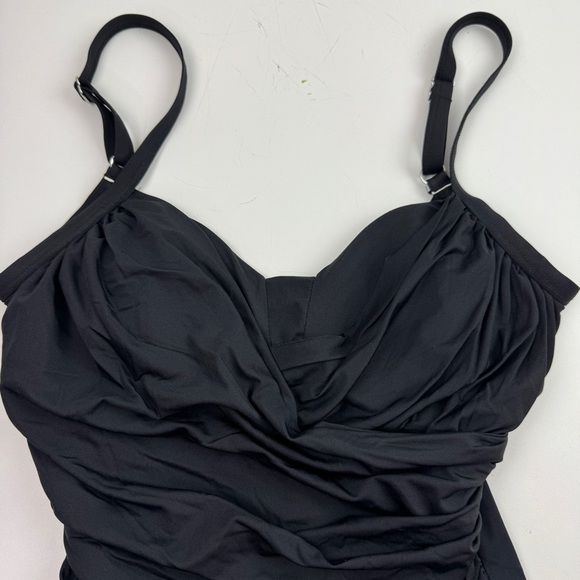 Jantzen Women's Black One Piece Bathing Suit Swimsuit - Picture 6 of 12